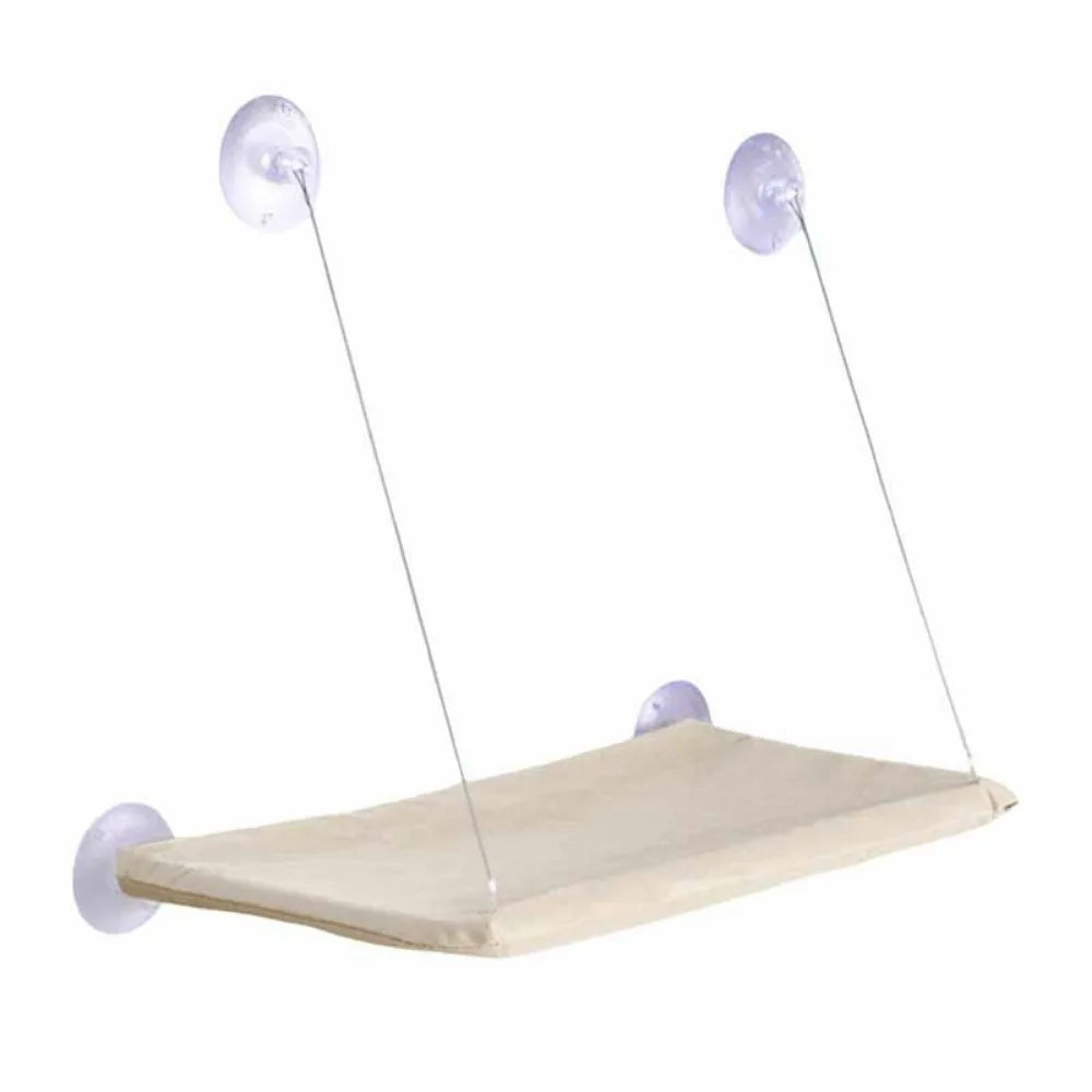 Showlu Fashion Cat Window Perch with durable detachable hanging bed and hammock for comfortable feline lounging in sunny window.