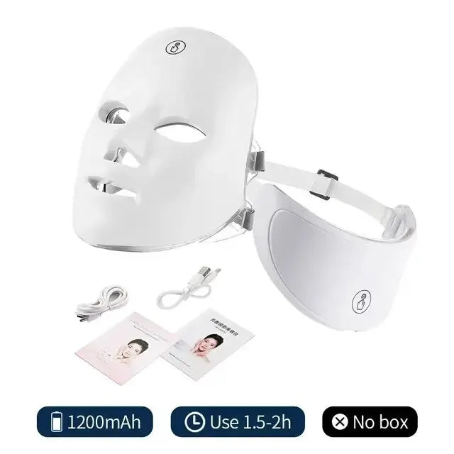 Showlu Smart General LED Face Mask Pro, a wearable facial treatment device with bright LED lights for skin rejuvenation.