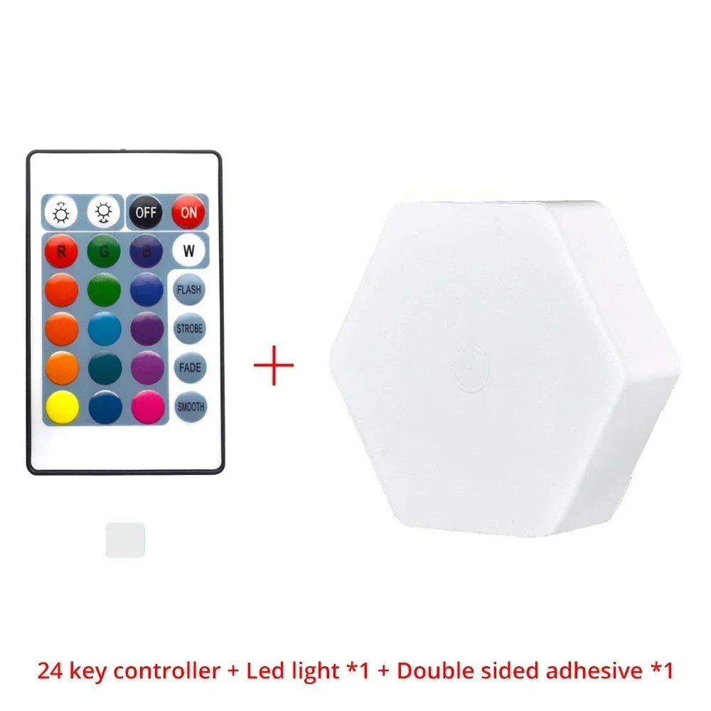 Showlu Smart General LED touch wall tiles showing illuminated, modern design with touch controls on sleek, stylish wall panels.
