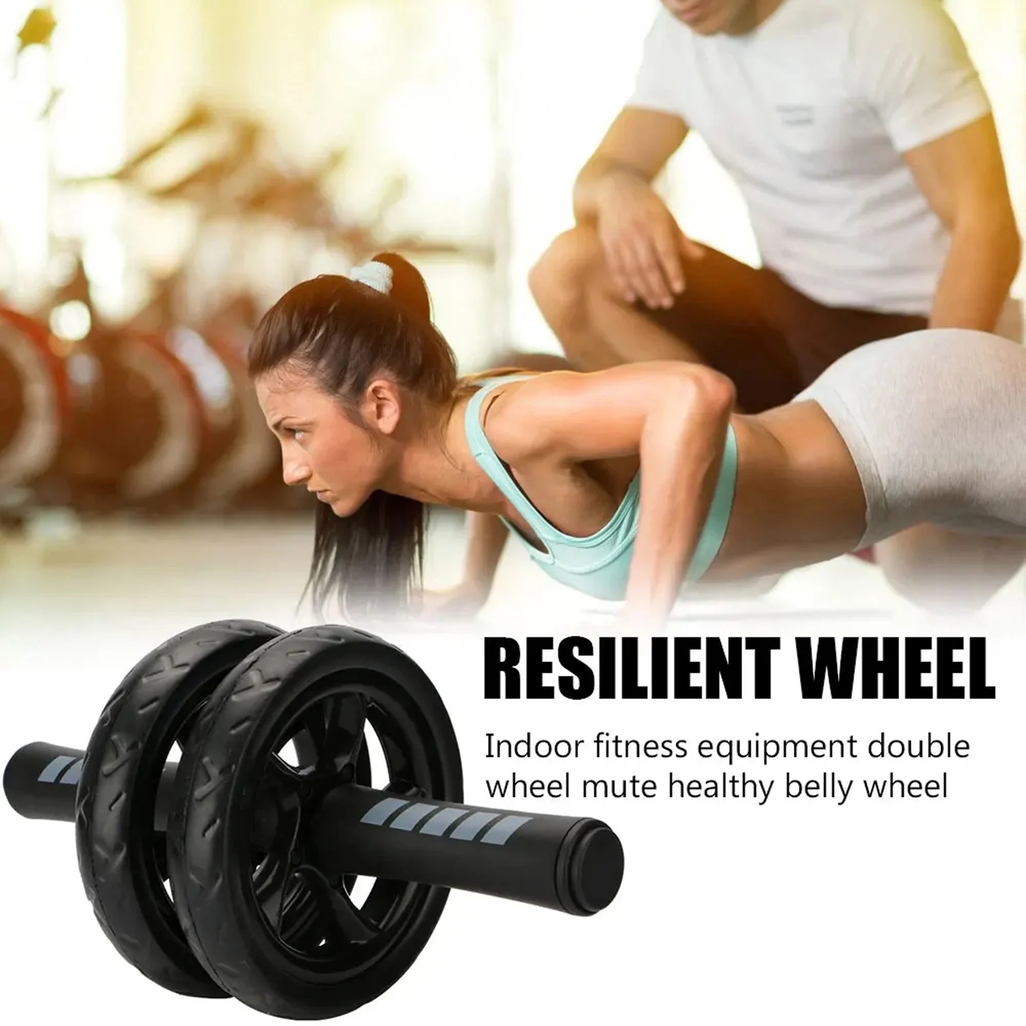 Showlu Smart General Ab Roller Wheel Pro for core workouts, featuring a sturdy wheel and comfortable handles for effective abdominal exercises.