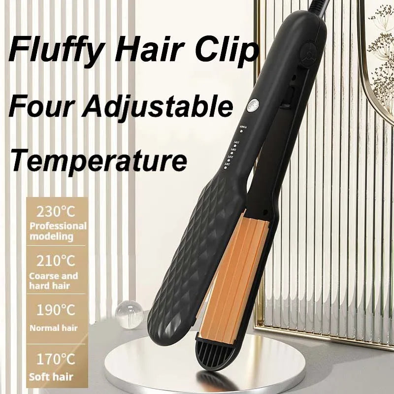 Showlu Smart General hair crimper tool with textured plates for creating wavy, crimped hairstyles.