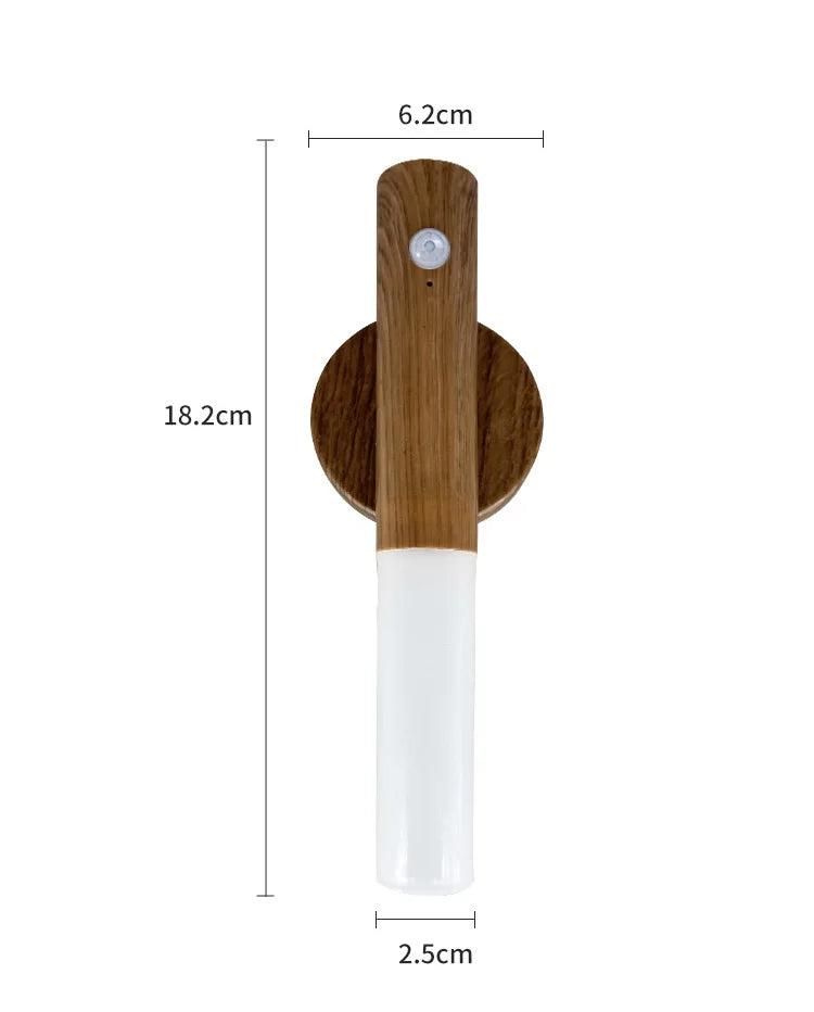 Showlu Smart Magnetic Motion Sensor LED Night Light with USB rechargeable feature, showcasing its compact design and motion detection sensor