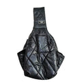 Showlu Fashion ZHUOJI leather pet sling carrier with adjustable strap for hands-free dog and cat travel in a sleek design.