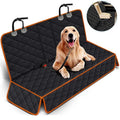 Showlu waterproof dog car seat cover in plaid nylon, designed as a pet travel hammock with side flaps for protection and comfort.