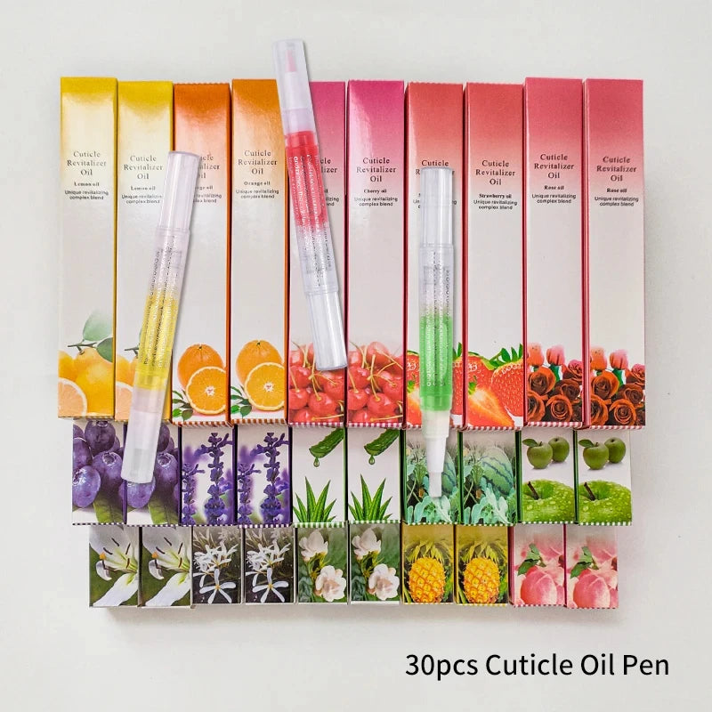 Showlu Smart General cuticle oil pen with precise applicator and clear container showing nourishing oil inside.