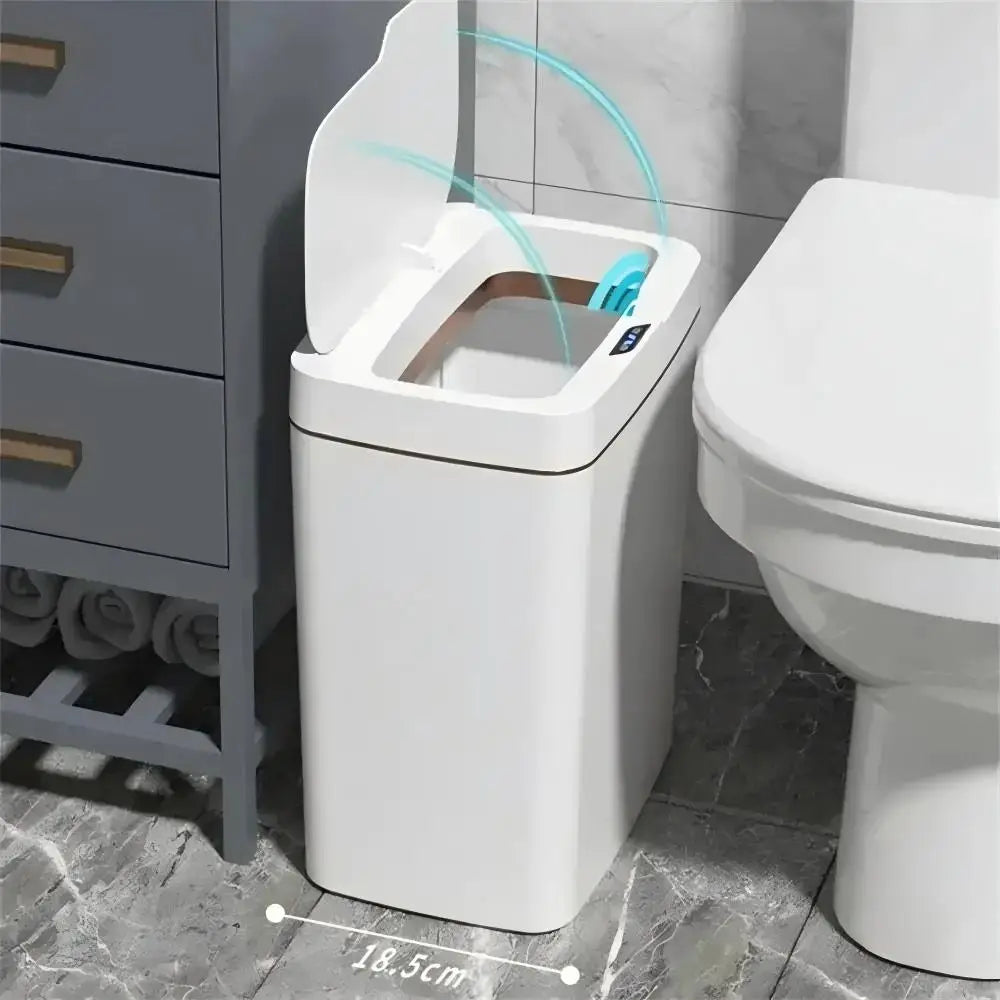 Showlu Smart 15L automatic motion sensor waterproof trash can with sleek design and touchless open lid.