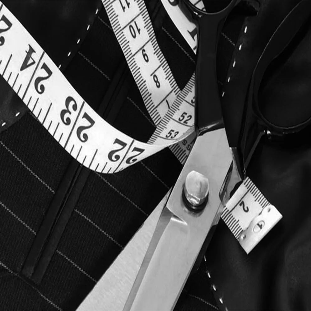 Yaflonjaa men's 3-piece skinny fit suit with notch lapel, wool blend fabric, shown in black on a mannequin.
