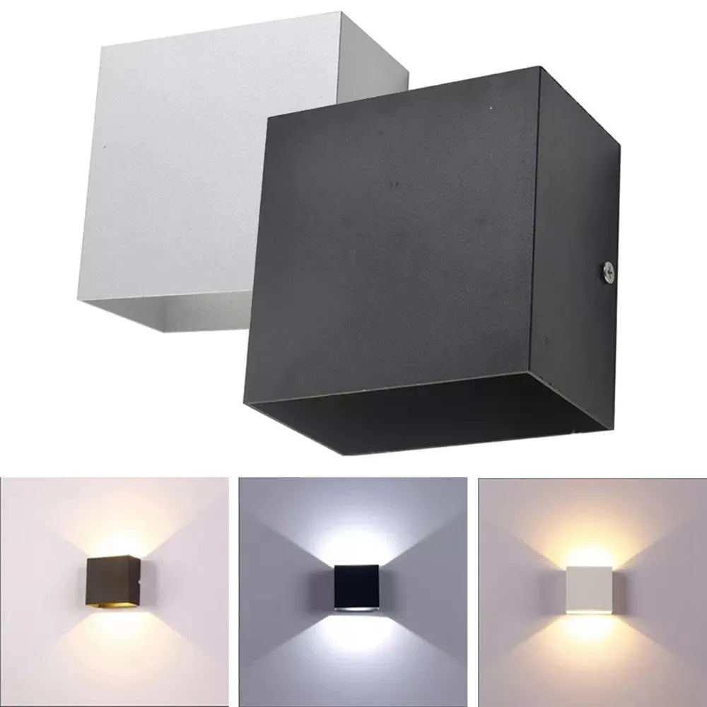 IP65 waterproof LED wall light by Showlu Smart General, 6W or 12W, mounted on exterior wall for outdoor lighting.