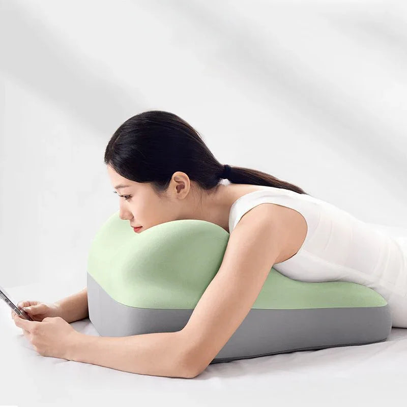 Showlu Memory Foam Ergonomic Bed Pillow with cotton cover, wedge waist cushion for comfortable support and alignment.