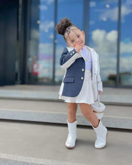 Autumn Winter Baby Girls Clothes Girl Blazer Jackets Coats Long Sleeve Children's Clothing Girl Button Blazer Coats For 3-8 Year