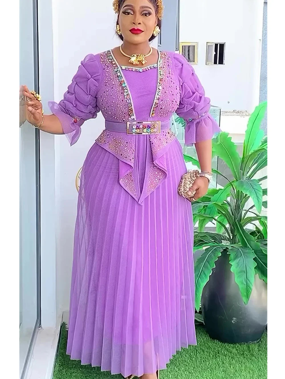 Elegant African Ankara Dashiki maxi gown by SHOWLU FASHION STORE, featuring vibrant patterns and flowing fabric for stylish occasions.