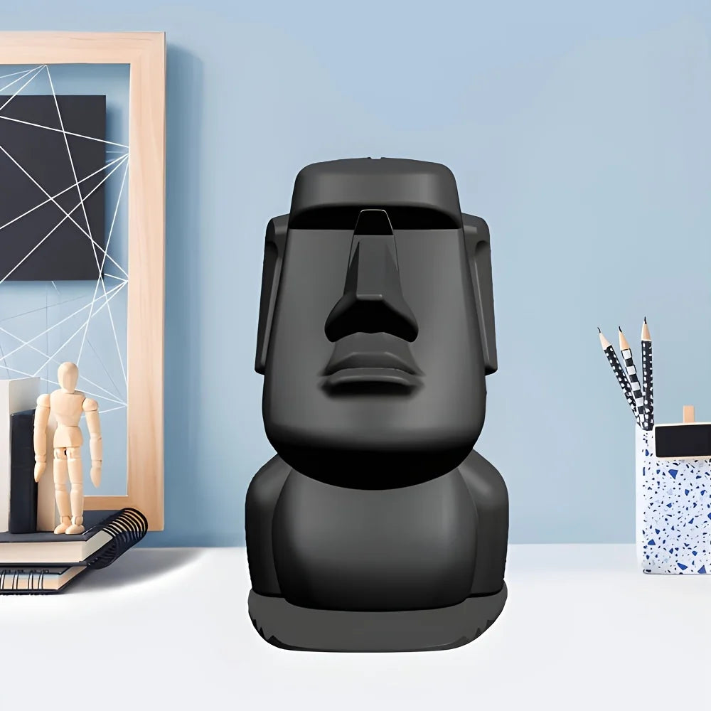 Showlu Creative Glasses Holder and plastic phone stand on a desk, serving as a decorative desktop ornament and functional accessory.