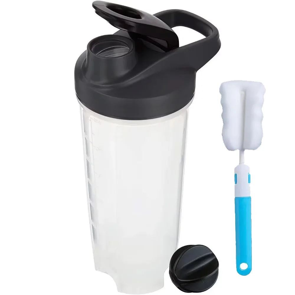Showlu Fashion FEB.WIND 28 oz protein shaker bottle with ball blender, handle, and sleek design for mixing protein shakes.