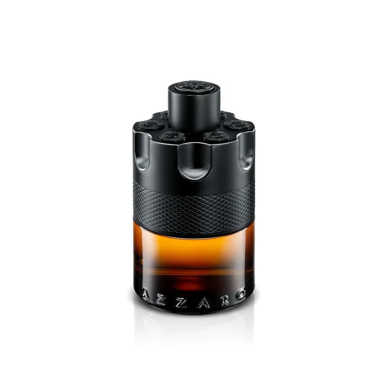 Azzaro Wanted men's Eau De Parfum bottle with 100ml size, elegant French cologne, featuring a sleek design and modern branding