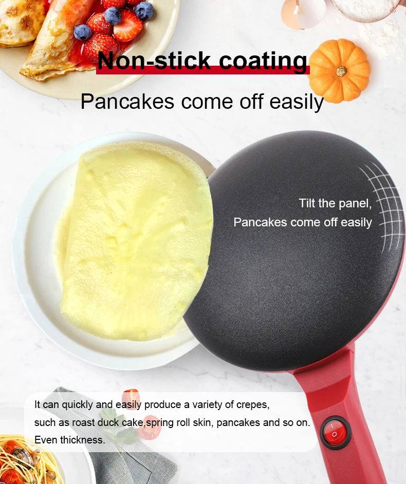 Showlu Smart General electric pancake maker with non-stick surface and temperature controls for easy pancake cooking.
