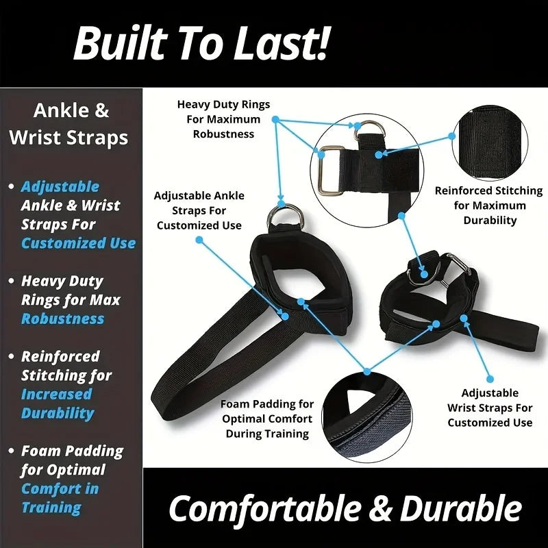 Showlu 12-piece heavy-duty resistance boxing training set for MMA, including gloves, bands, and accessories for martial arts workouts.