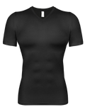 Men Body Shaper V-Neck Compression Shirts Short Sleeved Slimming Undershirt Workout Abs Abdomen Tummy Control Shapewear Tops