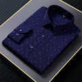 New in shirt  long-sleeve Elasticity shirts for men slim fit formal plain shirt printed casual tops designer clothes oversize