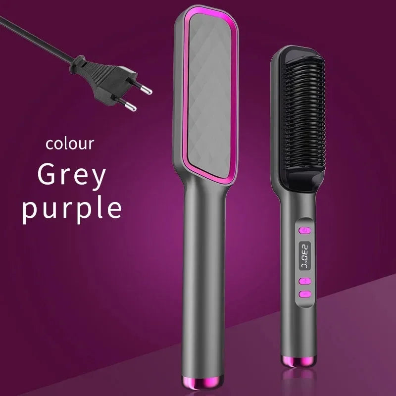 Showlu Smart General electric hair straightener comb heating to 220°C with fast heat-up, ideal for smoothing and styling hair.