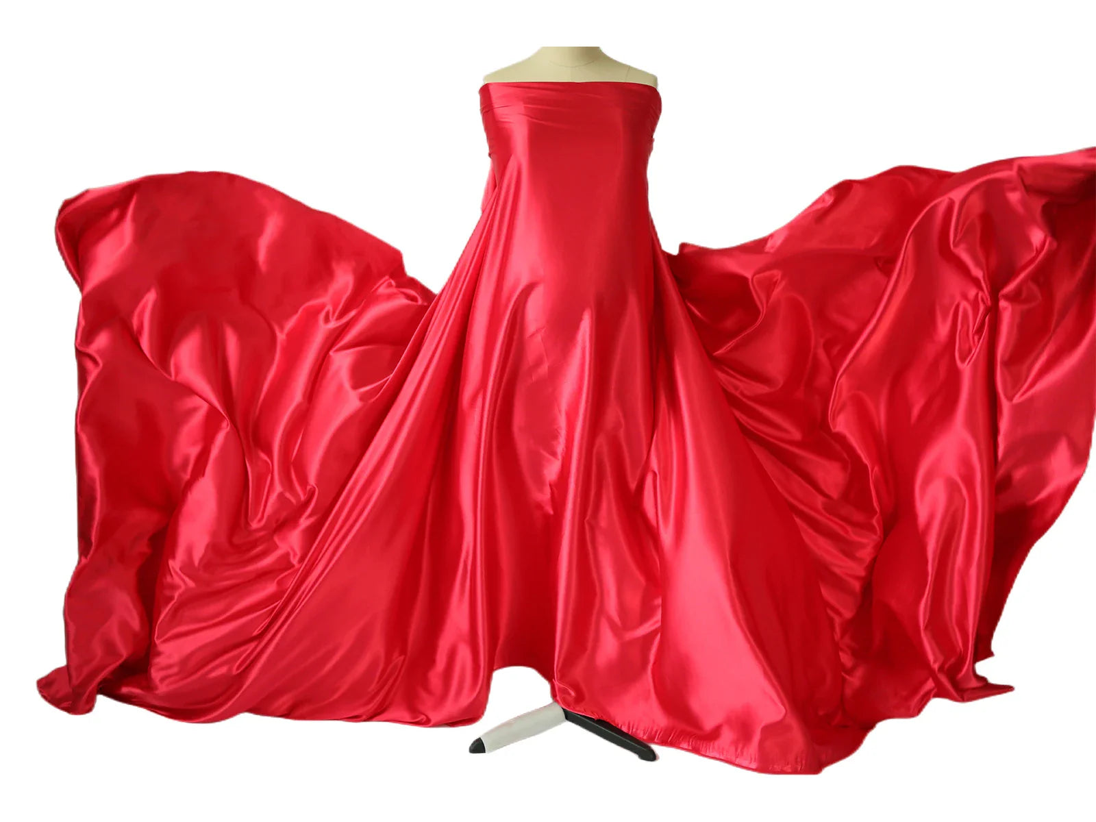 Showlu Maternity Silk Photography Gown in vibrant color, flowing fabric for maternity photoshoots with elegant, soft silk material.