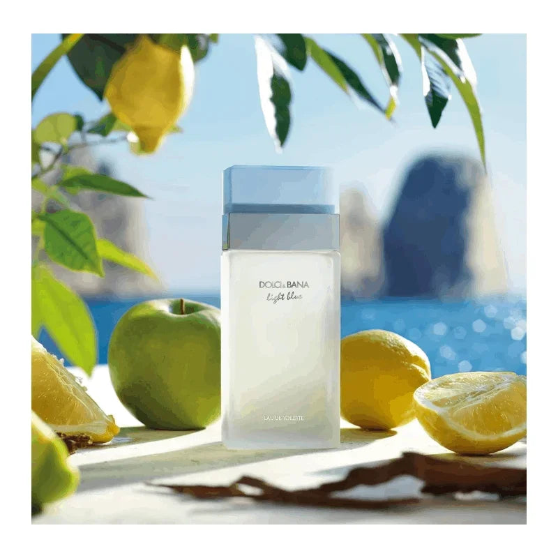 Light blue unisex perfume bottle by SHOWLU FASHION STORE, featuring fresh floral citrus scent in 100ml EDT packaging.