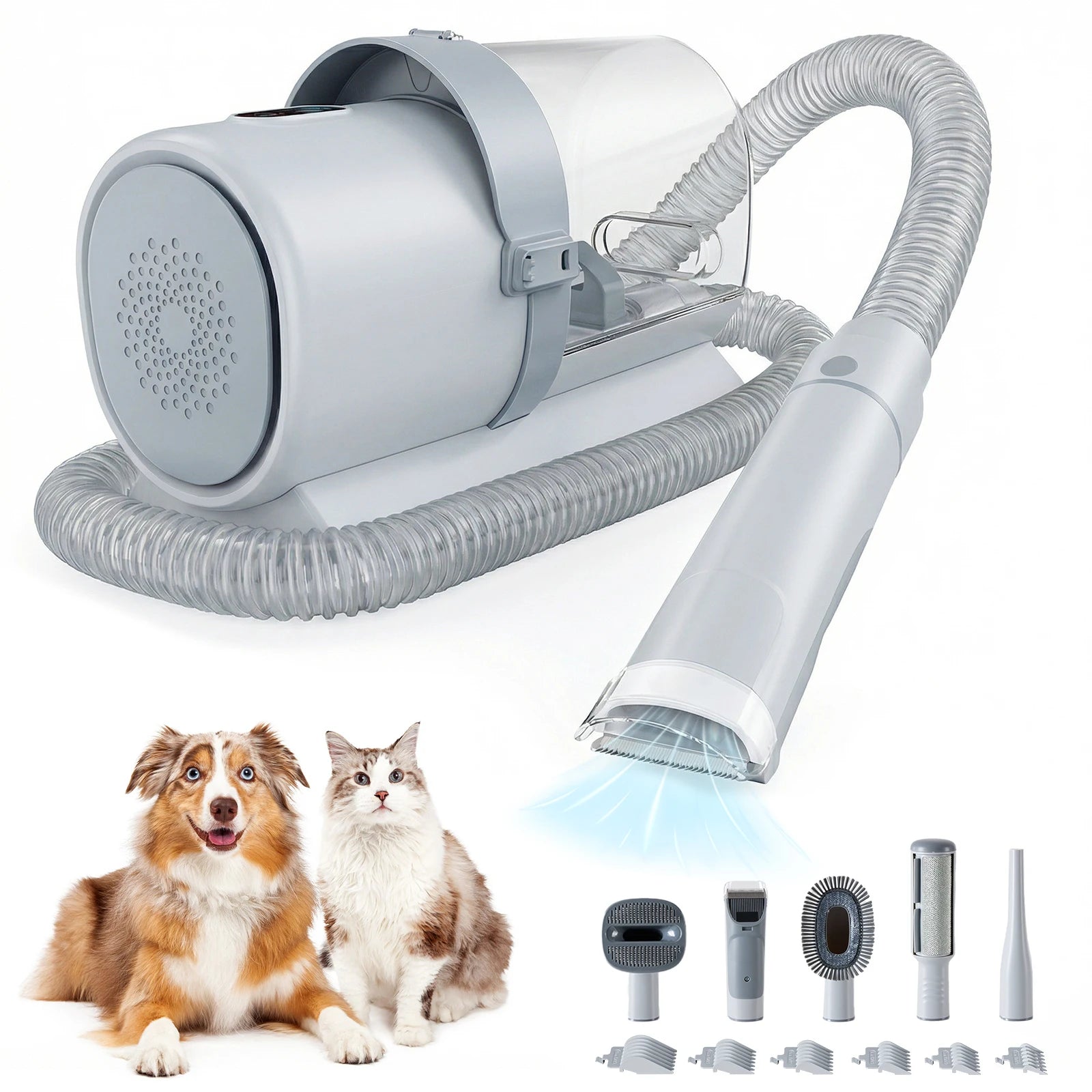Showlu Smart General Sweetcrispy Quiet Cat Hair Clipper shown with a sleek, compact design ideal for gentle pet grooming.