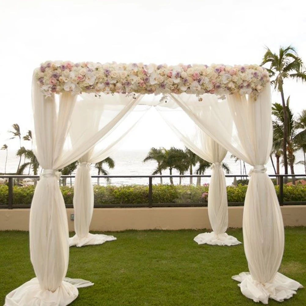10ft Heavy Duty Wedding Ceremony Canopy Chuppah Backdrop Stand Kit Height Adjustable