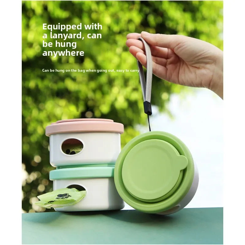 Showlu 3-in-1 portable dog water bottle with leak-proof travel food bowl, ideal for pet hydration on the go