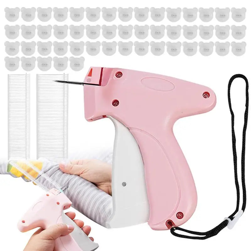 Portable Showlu Mini Sewing Machine for quick clothing repairs, compact sewing tool with colorful exterior and built-in thread spool