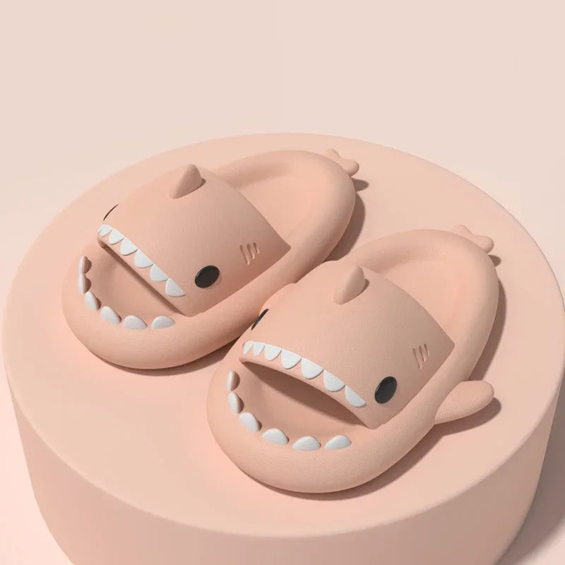 Mr.nut Shark slippers by SHOWLU FASHION STORE, non-slip EVA platform slides for men and women, featuring shark design and casual comfort.