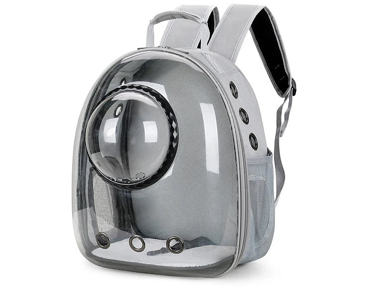 Showlu Smart General pet carrier backpack with adjustable straps, mesh ventilation panels, and a transparent viewing window.