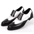 Men's classic dress shoes by Showlu Fashion with lace-up design, point toe, and formal style for business or wedding occasions.