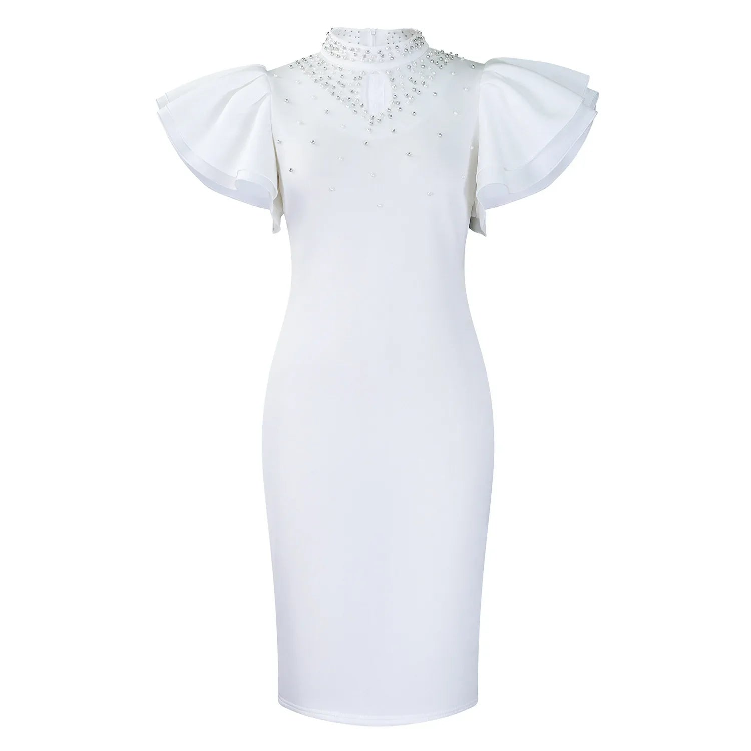 Beaded butterfly sleeve women's party dress by SHOWLU FASHION STORE, summer 2025 pencil dress with elegant design