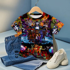 Fashion Clothing Kids 3D Five Night At Freddy Fnafs T-shirt Children Cartoon Tee Shirts T Shirt for Boys Sonic Clothes Girls Top