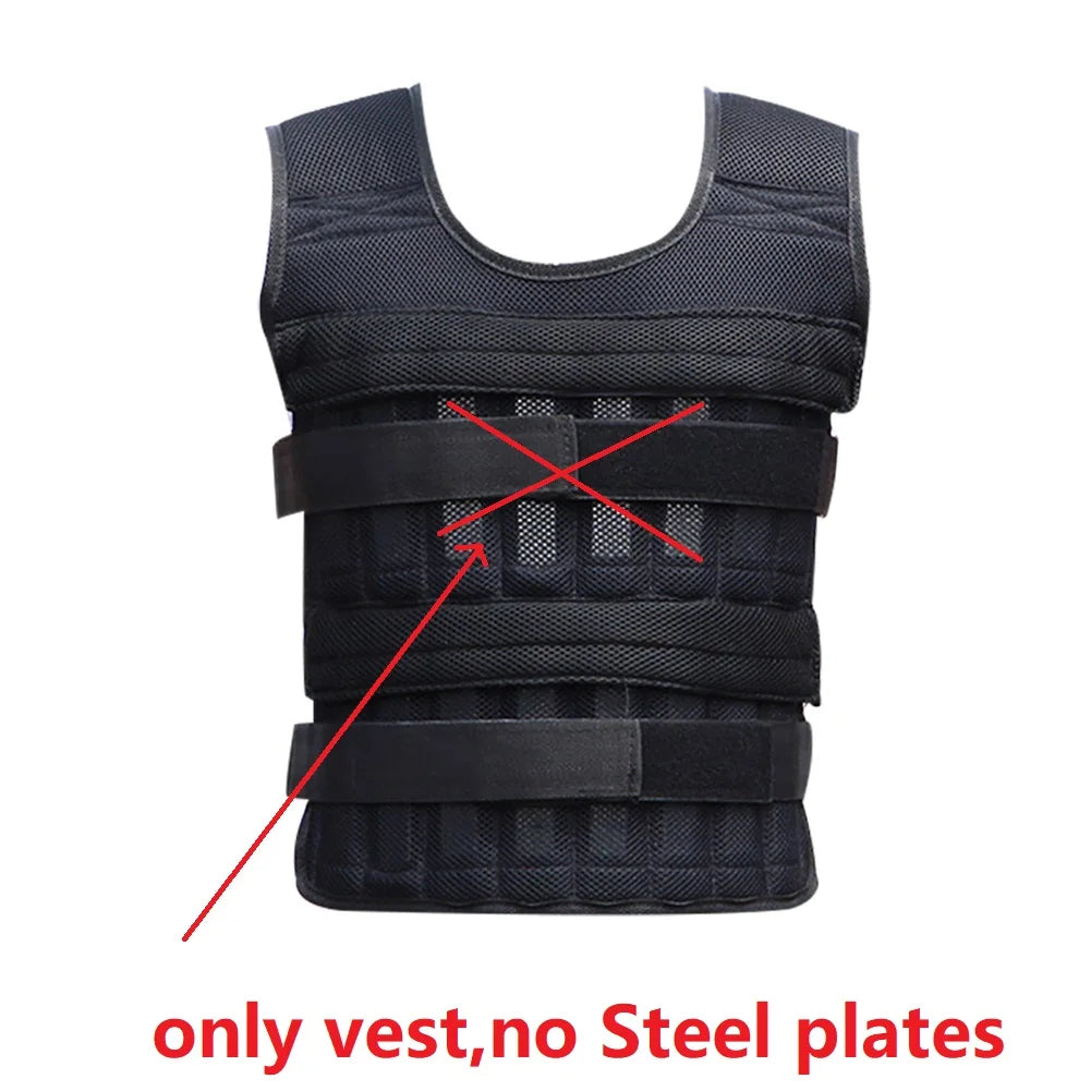 SHOWLU 20kg weighted vest for men, adjustable cotton training jacket with padded design, suitable for strength training and fitness.