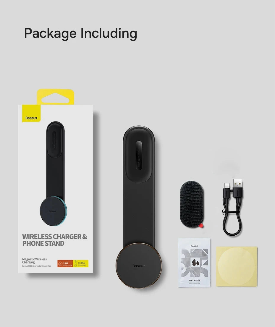 Showlu Smart Magnetic Foldable Car Phone Holder attached to dashboard with phone secured, showcasing versatile design and adjustable features.