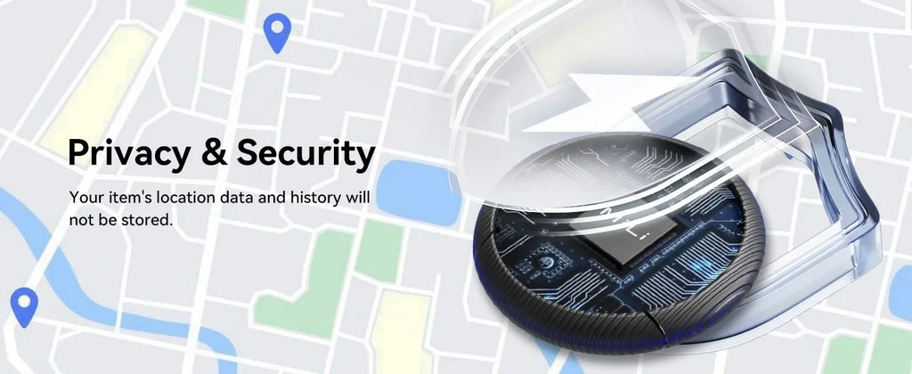 Showlu Smart General Pet GPS Tracker attached to a pet collar, showing real-time location display on a mobile device.