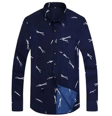 Quality Plaid Casual Men's Shirt Slim Fit Formal & Business Party Man Spring Long Sleeve New Men Floral for Mens Dress Shirt