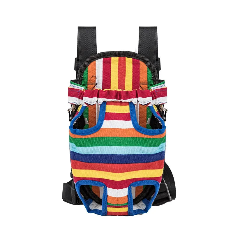 Showlu adjustable mesh pet carrier backpack for cats and dogs, featuring breathable design and comfortable straps.