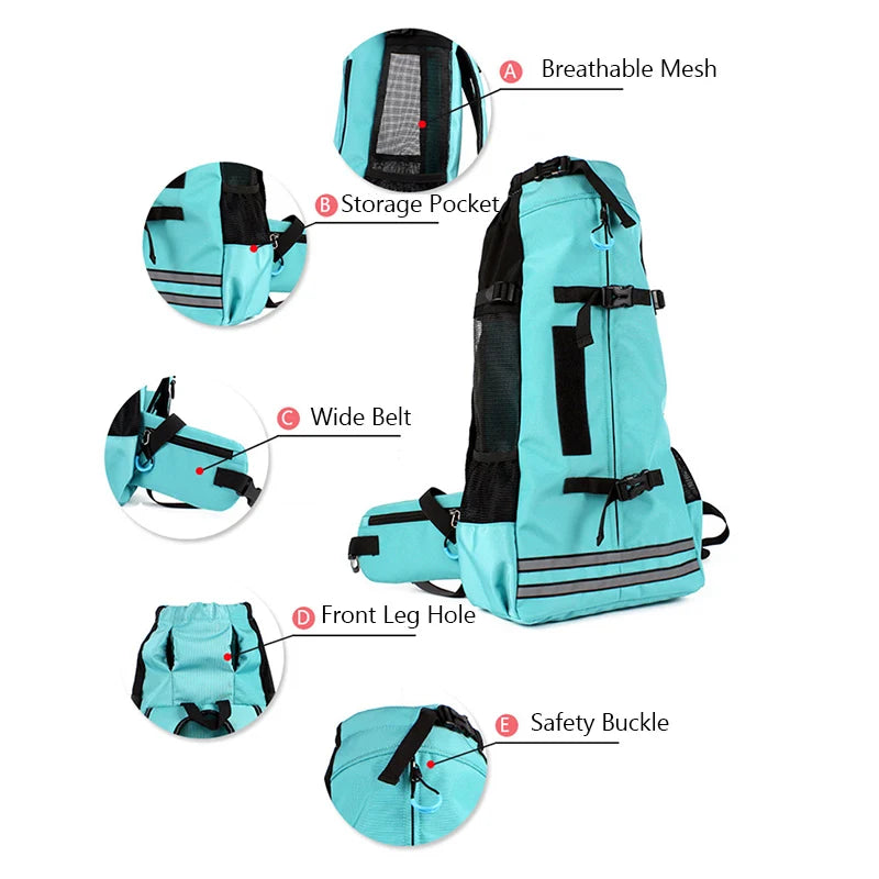 Waterproof XLeiPet dog travel backpack by Showlu Fashion Store, breathable pet carrier for medium-sized dogs, ideal for travel and outdoor adventures.