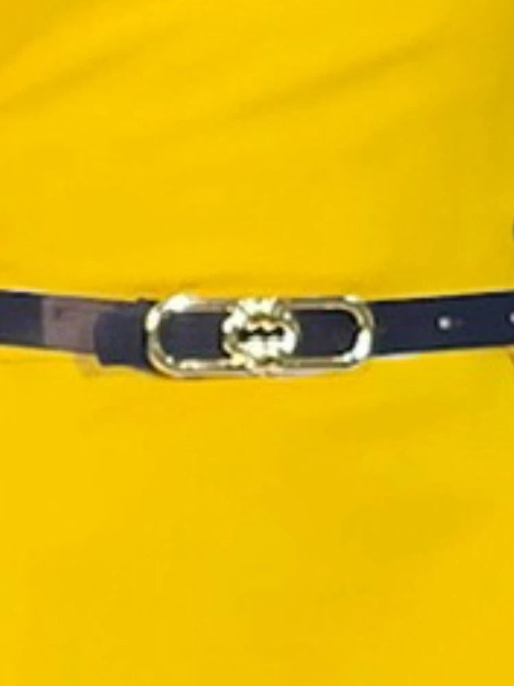 Elegant women's pencil dress with O neck, short sleeves, peplum waist, patchwork details, and belt, suitable for office and formal occasions.