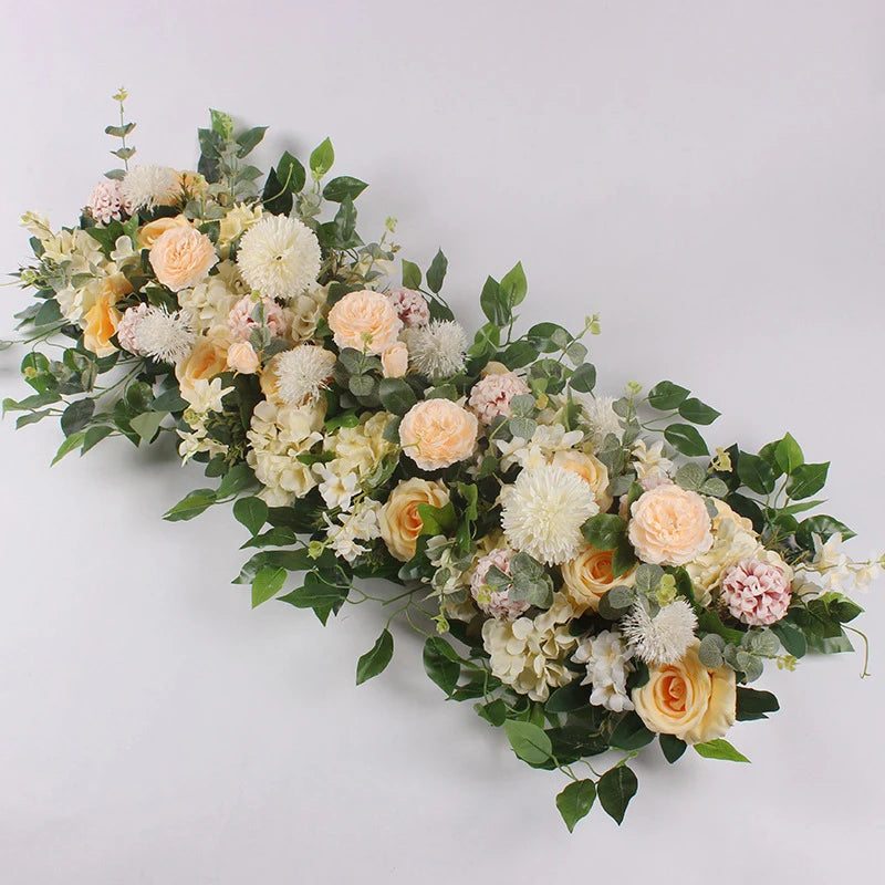 Artificial silk peonies and roses floral wall decoration for wedding backdrops, 50/100cm DIY flower arch arrangement by Showlu Fashion