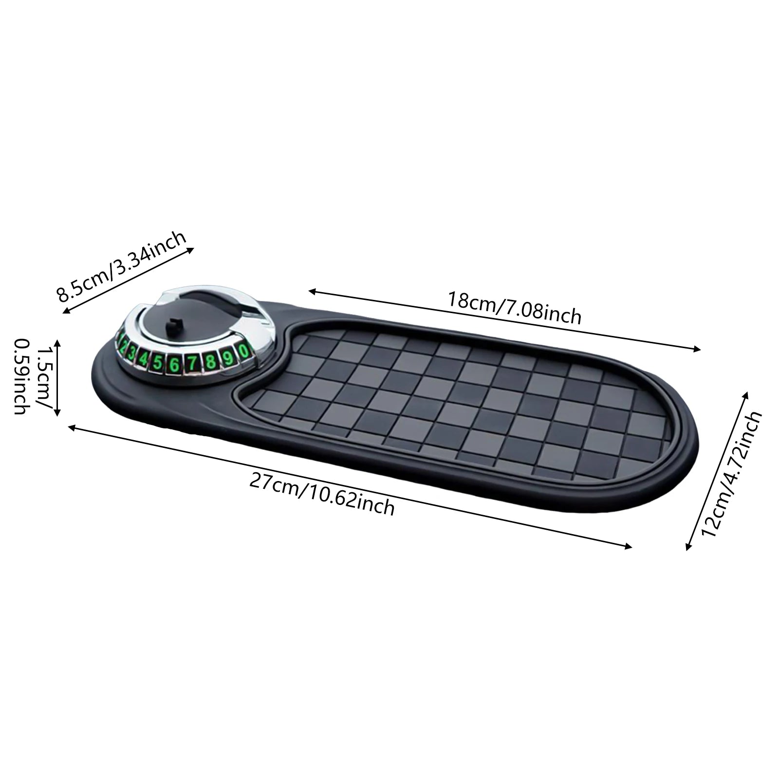 Showlu Smart General car dashboard anti-slip mat with textured surface for secure phone and item placement in vehicle.