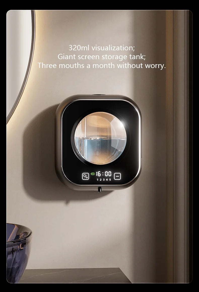 Showlu Smart General Sarmocare automatic foam soap dispenser with sleek design and touchless operation.
