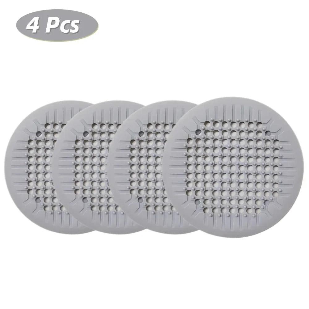 Showlu Smart General silicone drain cover fitting over sink or tub drain to prevent debris and blockages.