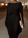 Elegant Fanbety women's high waist evening dress with long sleeves, perfect for banquets, by Showlu Fashion Store.