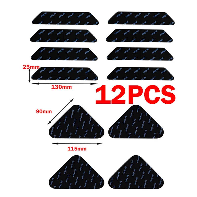 Showlu Smart General anti-slip rug grippers securing a rug to the floor for safety and stability.