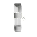 Showlu 2-in-1 portable pet water bottle and food container, 500ml, with a compact design for travel and outdoor use.