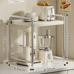Kitchen Countertop Microwave Oven Shelf Rack Utensils Tableware Rice Cooker Storage Cupboard Air Fryer Shelf Organizer Holder