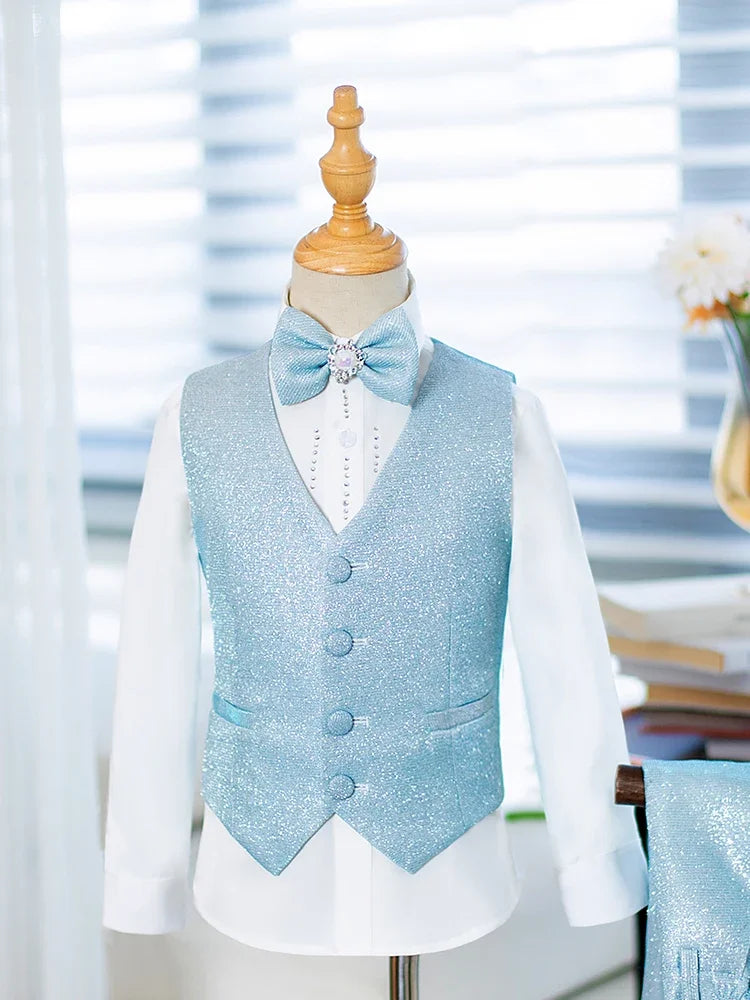 Baby Boy Suit Children's Piano Performance Evening Dress Blazers Sets Boys Suits For Weddings Traje De Niño Para Bautizo A3742 SHOWLU FASHION STORE